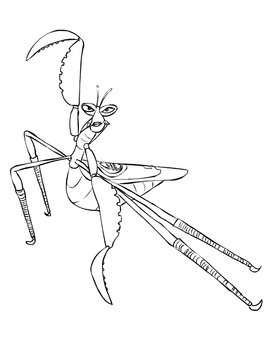 印刷用カンフーパンダぬりえ (カンフー・パンダ)