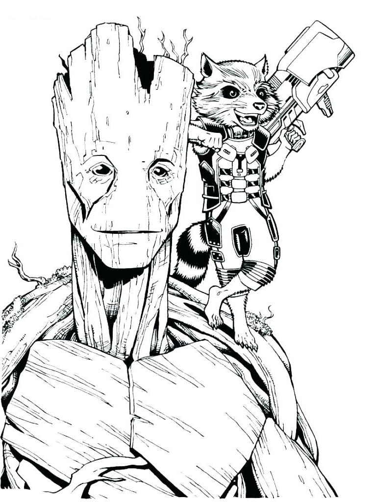 ガーディアンズ・オブ・ギャラクシー塗り絵ダウンロード (子ども用印刷ぬりえ:ガーディアンズ・オブ・ギャラクシー)