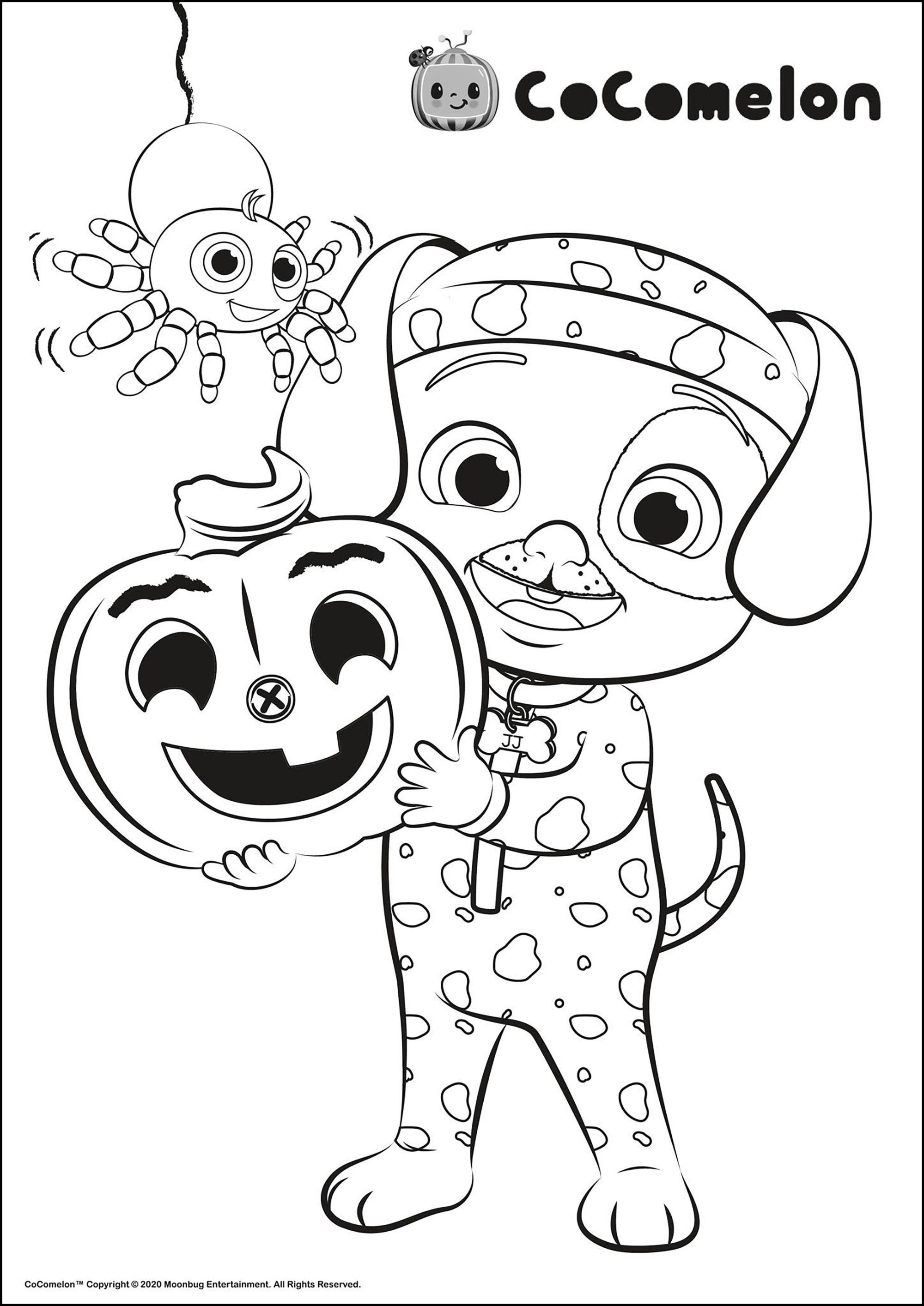 ココメロン:ハロウィーンだよ! (子ども用印刷ぬりえ:ココメロン)