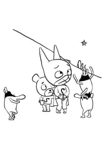 子ども用印刷ぬりえページ：サムサム