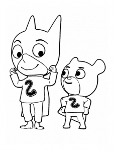 子ども用印刷ぬりえページ：サムサム
