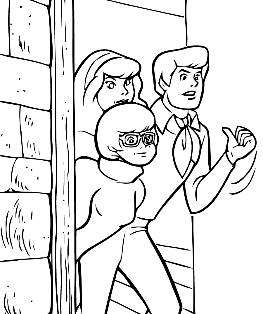 無料でダウンロードできるスクービゥーのぬりえ (スクービー・ドゥー)