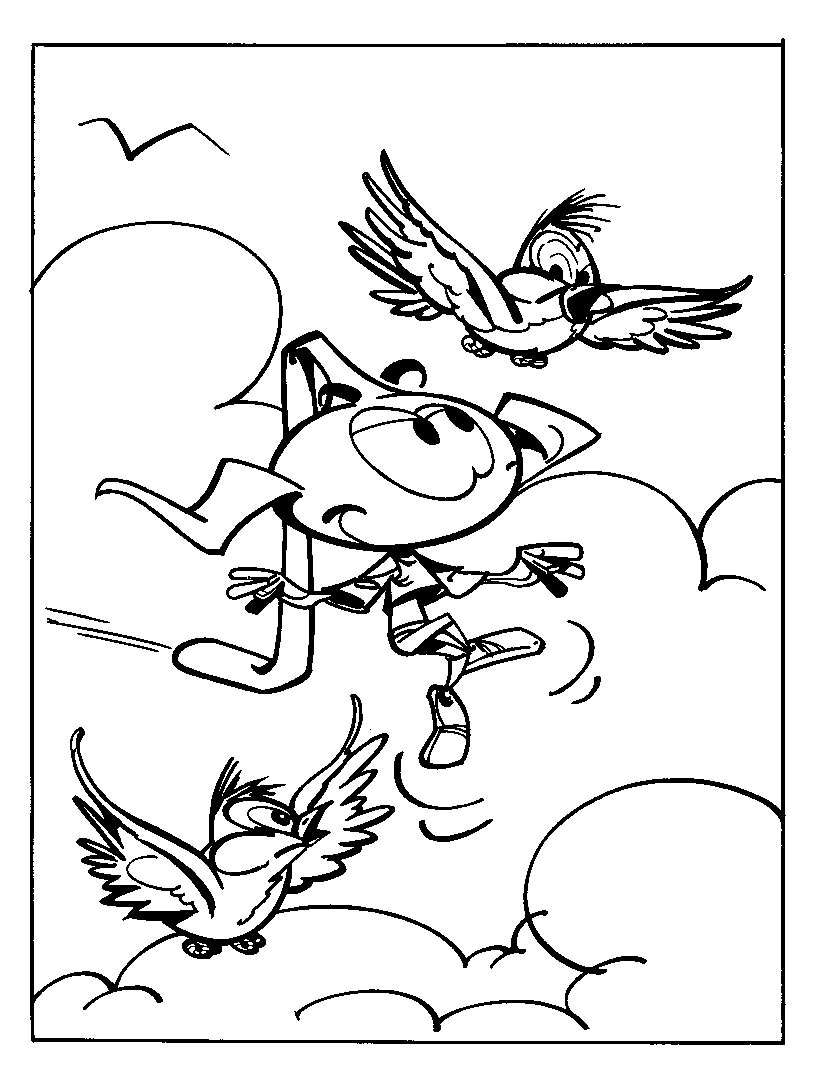 子供向けのスノーキーズ塗り絵 (子ども用印刷ぬりえ：スノークス)