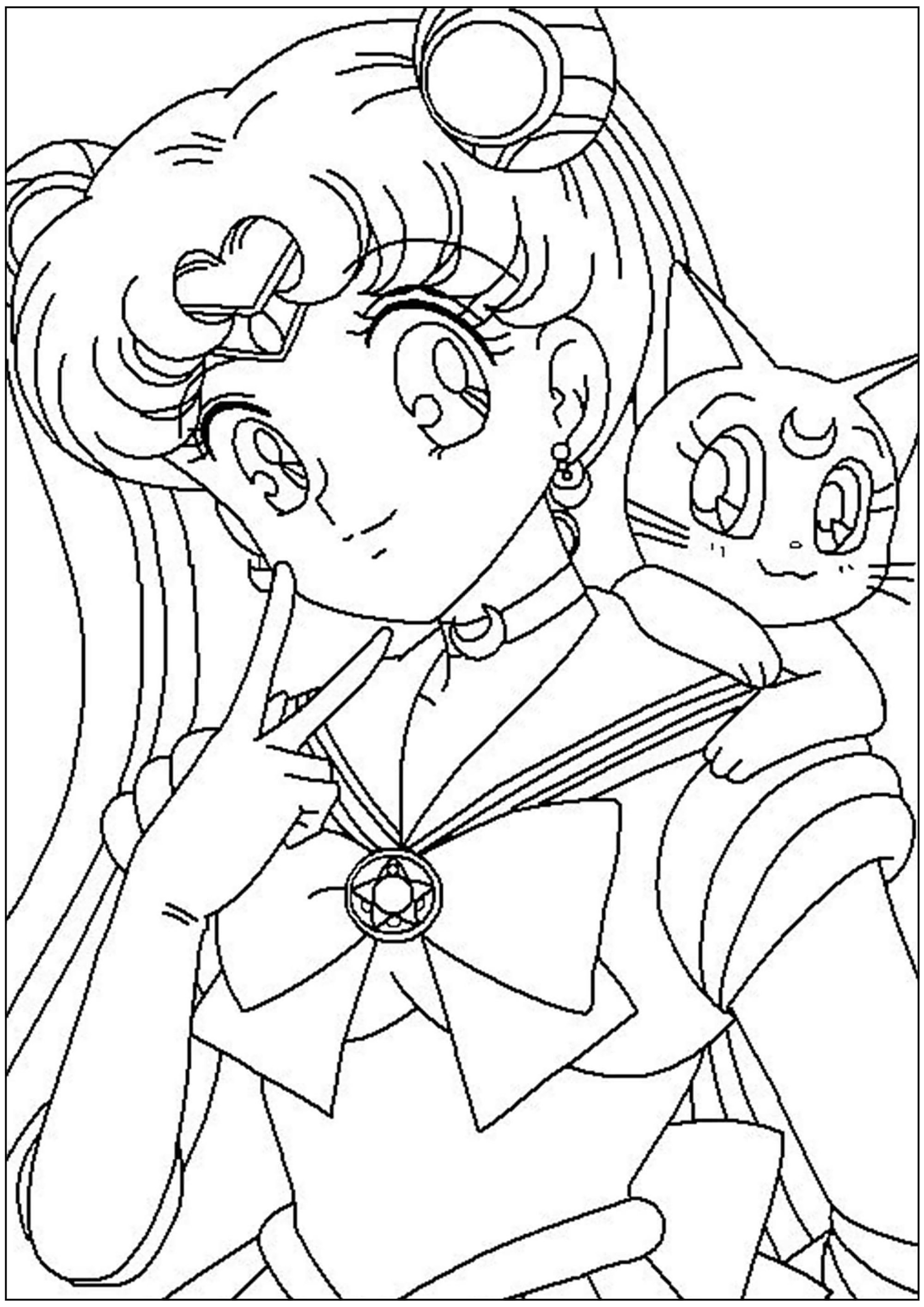 儿童着色页-セーラームーン-