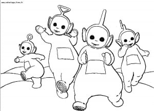 子ども用印刷ぬりえページ：テレタビーズ