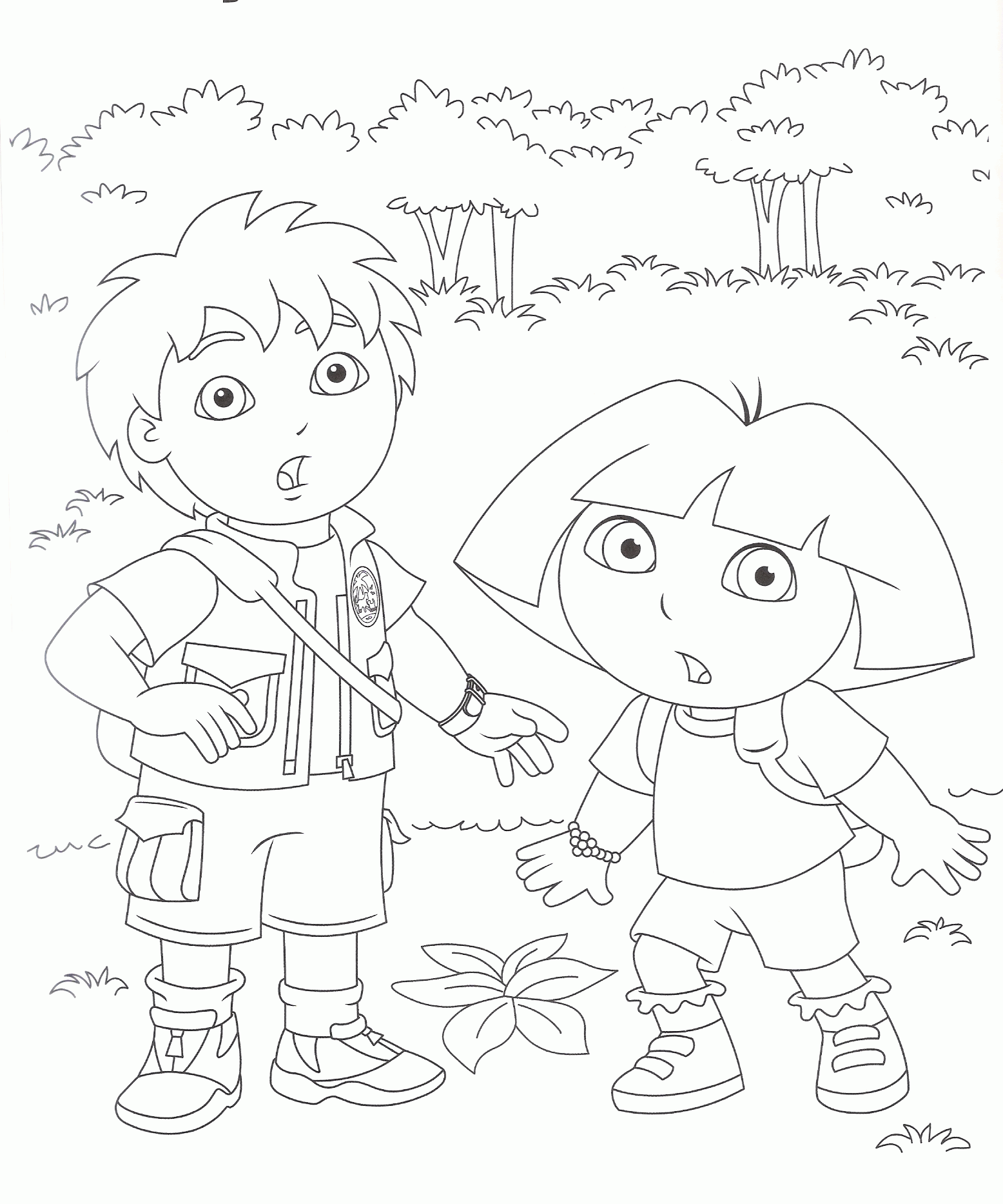 免费下载 ディエゴ 着色页,适合儿童 (子ども用印刷ぬりえ:ディエゴ)