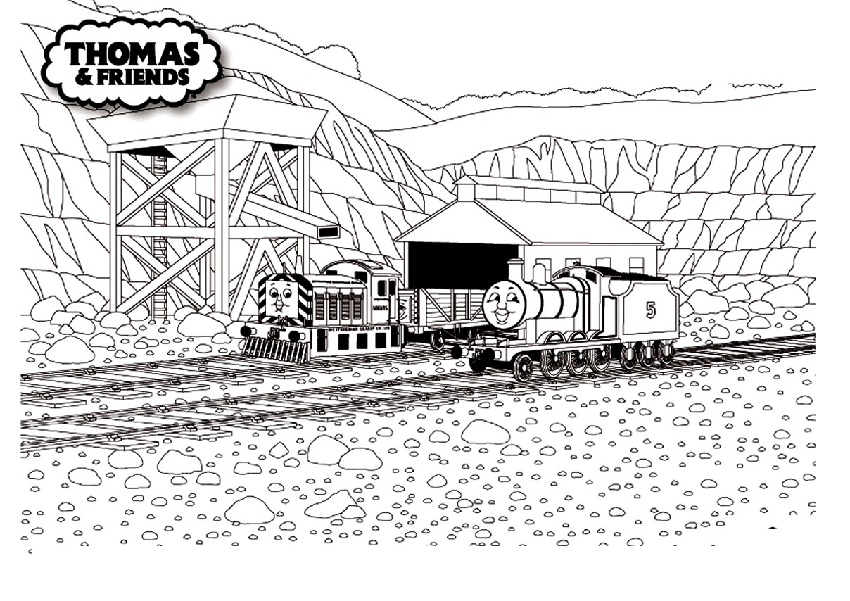 トーマスと仲間たちの塗り絵 子供向け (子ども用印刷ぬりえ:トーマスと仲間たち)