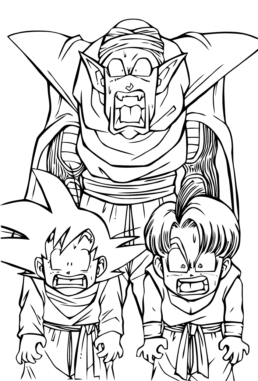 ドラゴンボールZ-塗り絵-2 (子ども用印刷ぬりえ：ドラゴンボール)