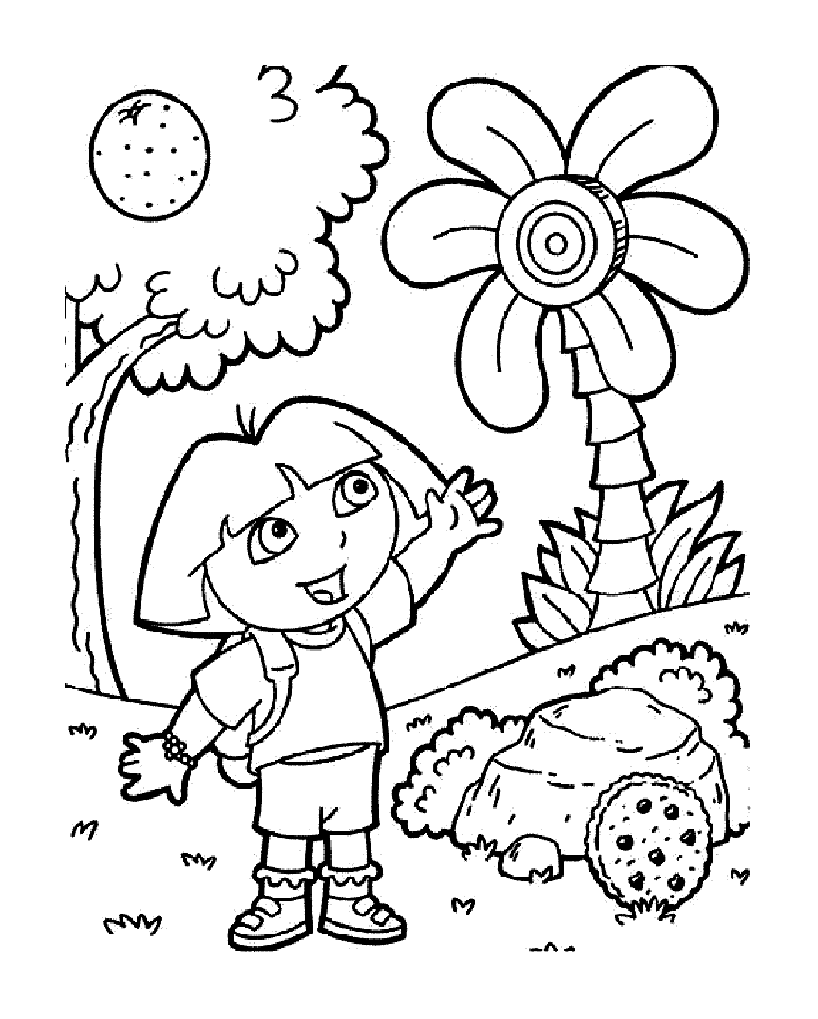 ドーラといっしょに大冒険 ぬりえ (ドラ・ジ・エクスプローラー)