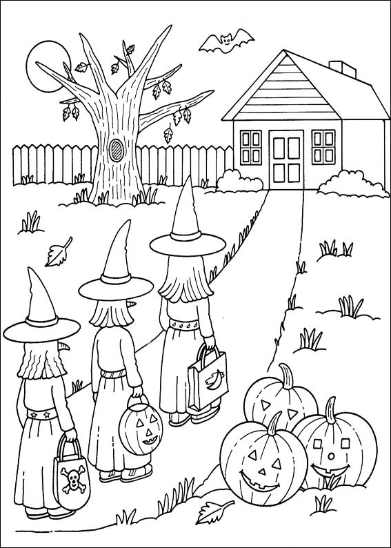可爱的 ハロウィン 着色页打印 (子ども用印刷ぬりえ:ハロウィン)