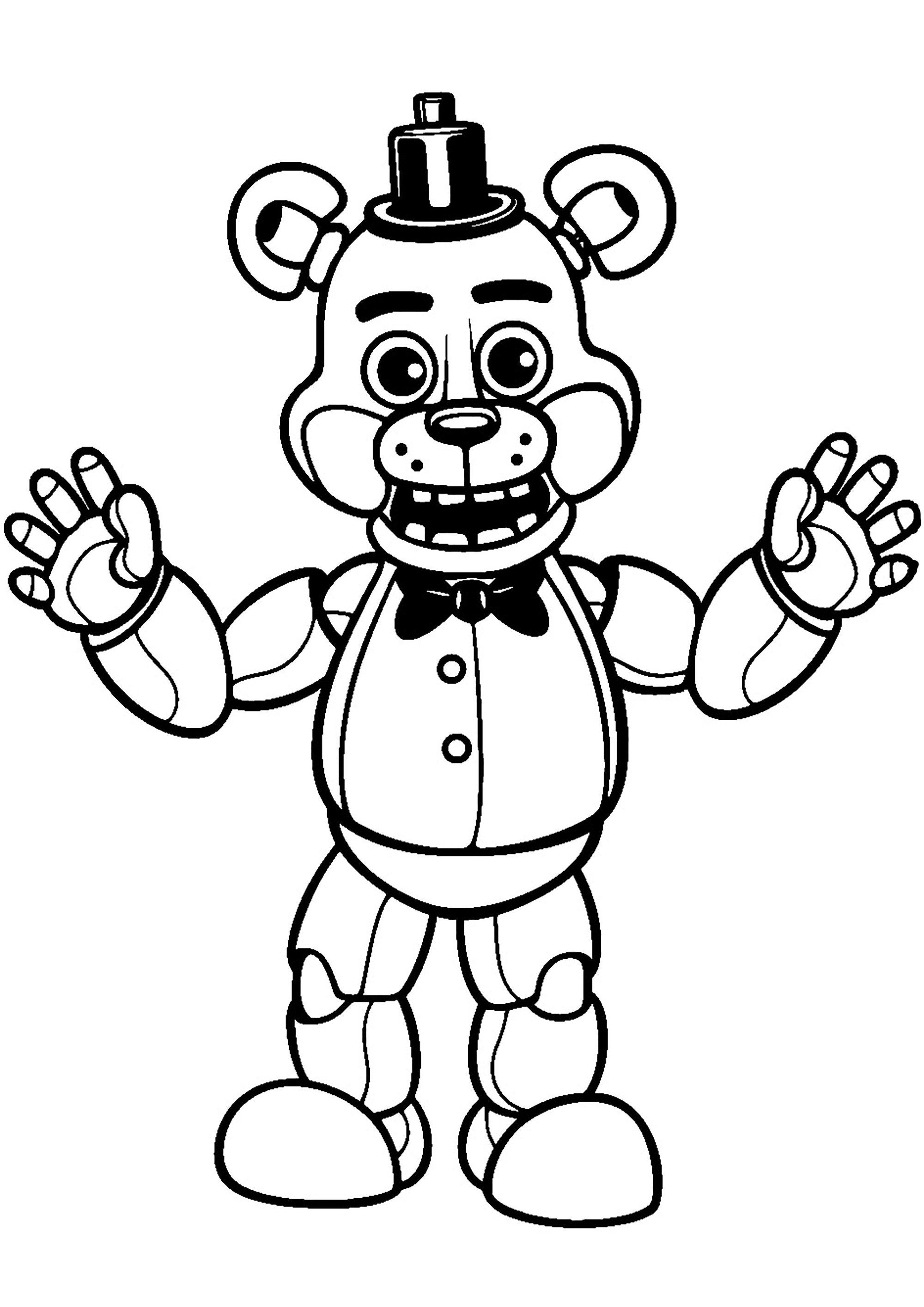 フレディ・ファズベアの素敵な塗り絵 - 子ども向けぬりえページ