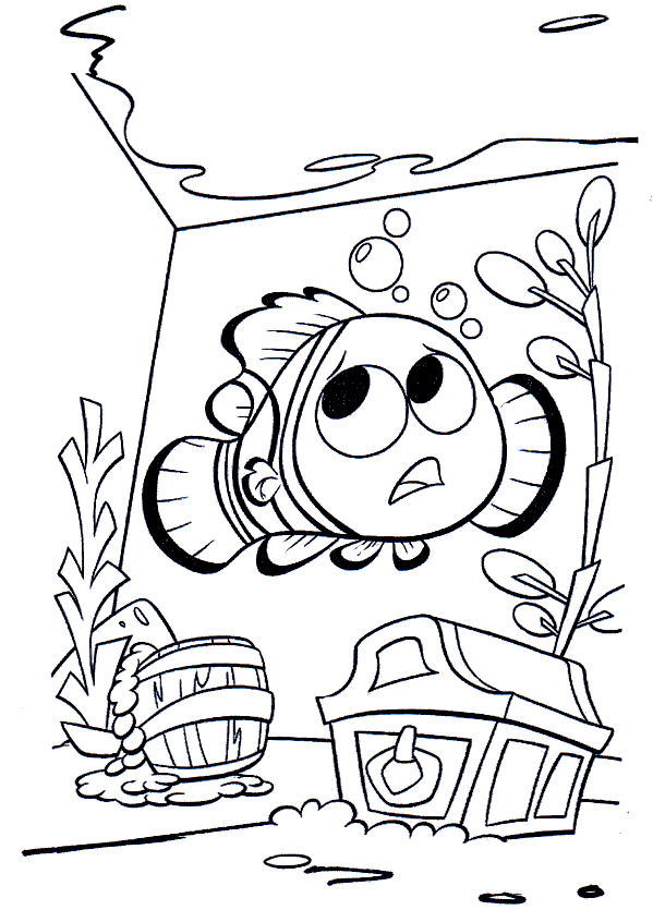 子供向け印刷用ニモの世界のぬりえ (ファインディング・ニモ)