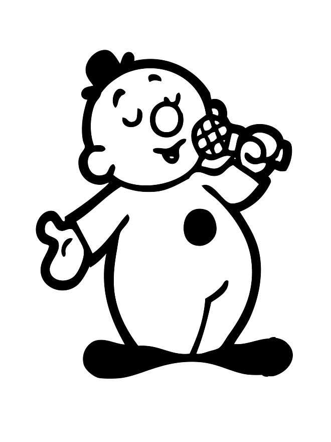 無料のブンバ塗り絵 (子ども用印刷ぬりえ：ブンバ)