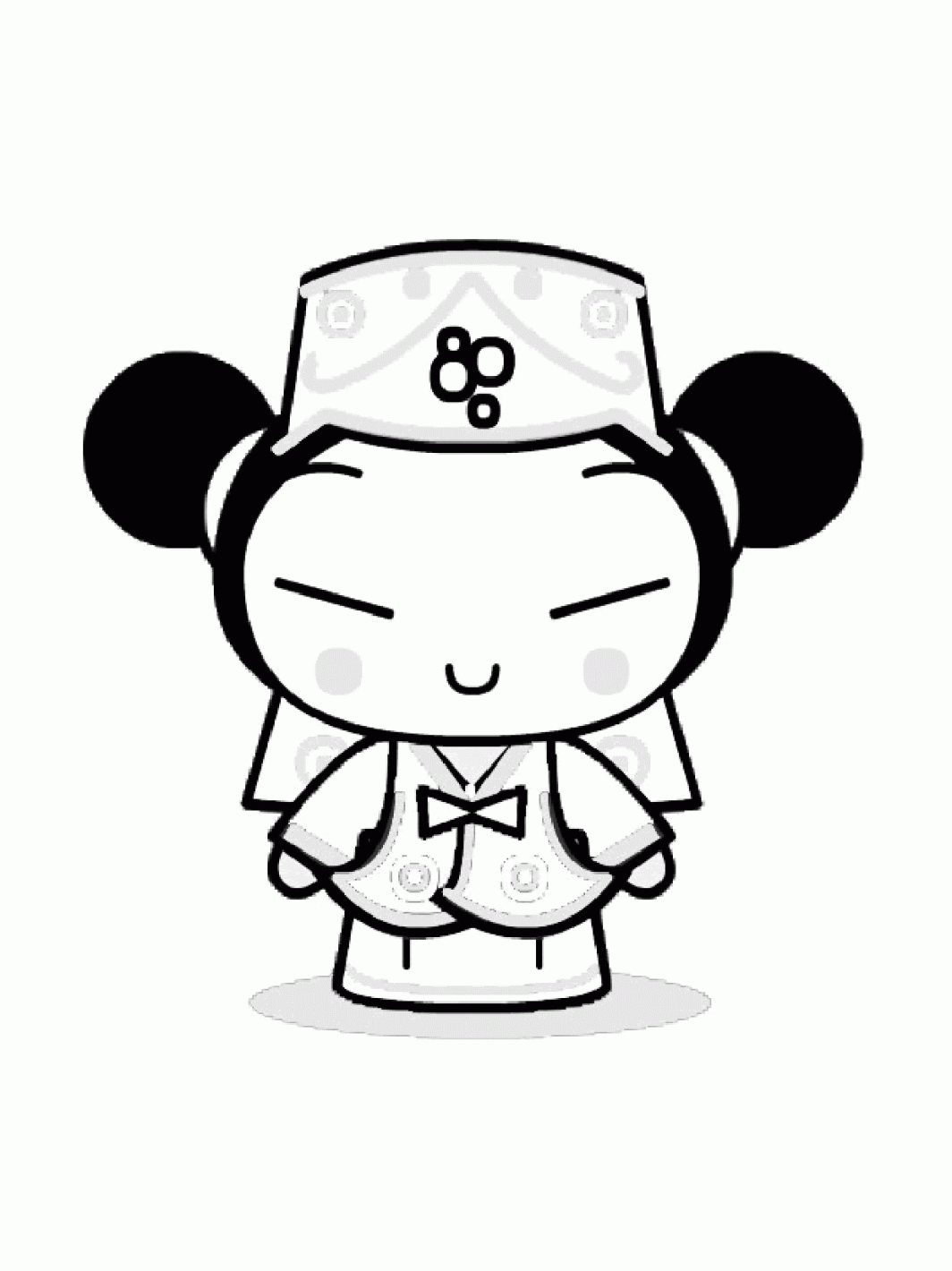 免费下载 プッカ 着色页,适合儿童 (子ども用印刷ぬりえ:プッカ)