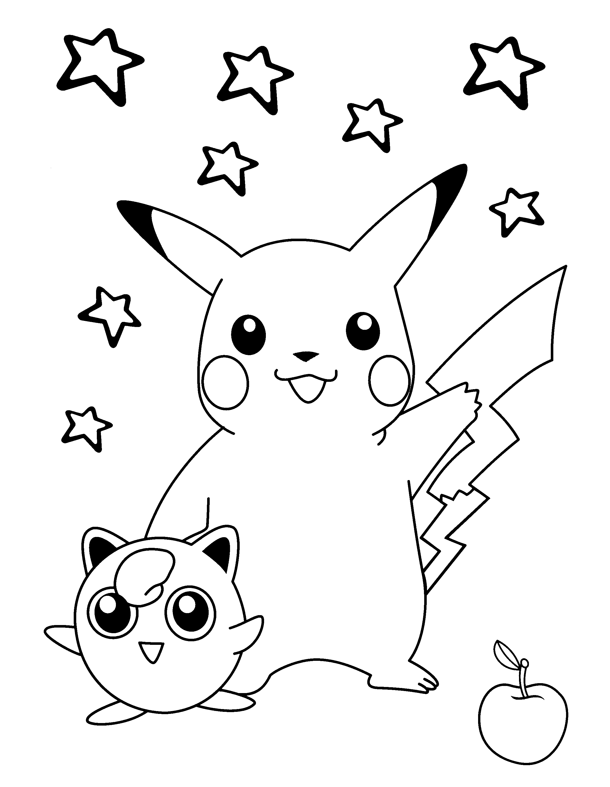ポケモン ピカチュウ 星 ぬりえ (ポケモン)