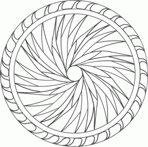 子ども用印刷ぬりえページ:マンダラ