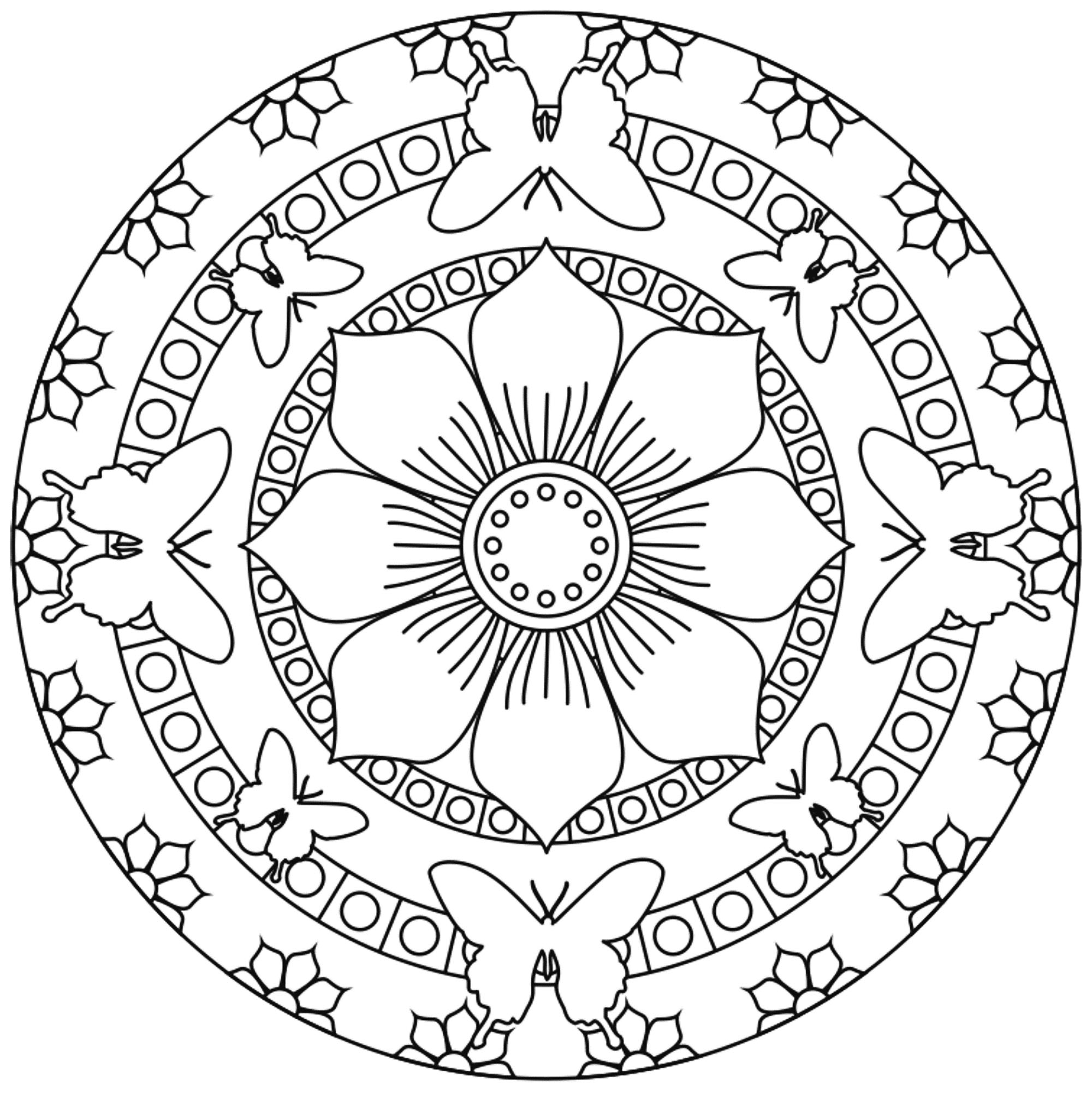 儿童着色页 マンダラ - 42726 (子ども用印刷ぬりえ：マンダラ)