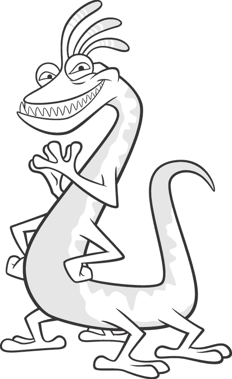 悪いレオン (子ども用印刷ぬりえ：モンスターズ・インク)