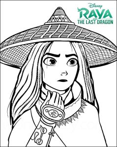 子ども用印刷ぬりえページ:ラーヤと龍の王国