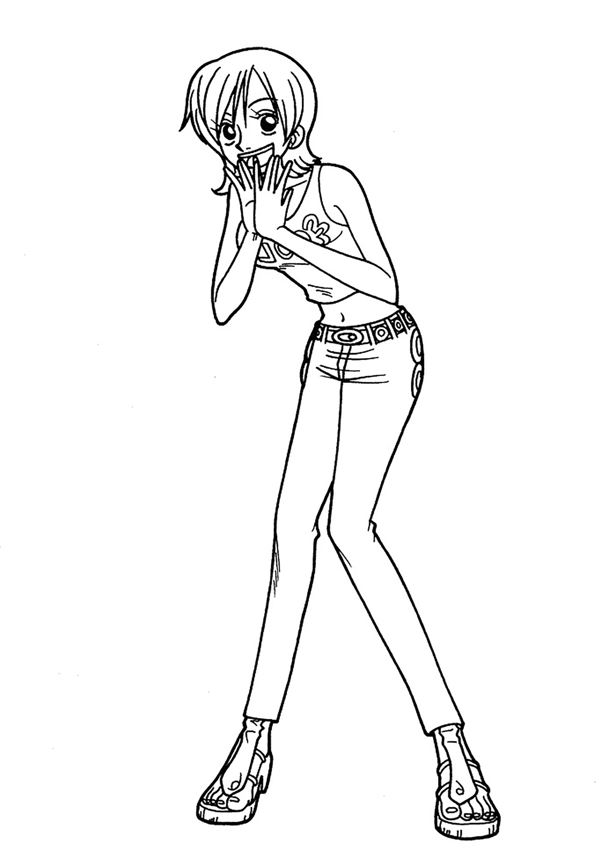 儿童着色页 ワンピース - 61200 (子ども用印刷ぬりえ：ワンピース)