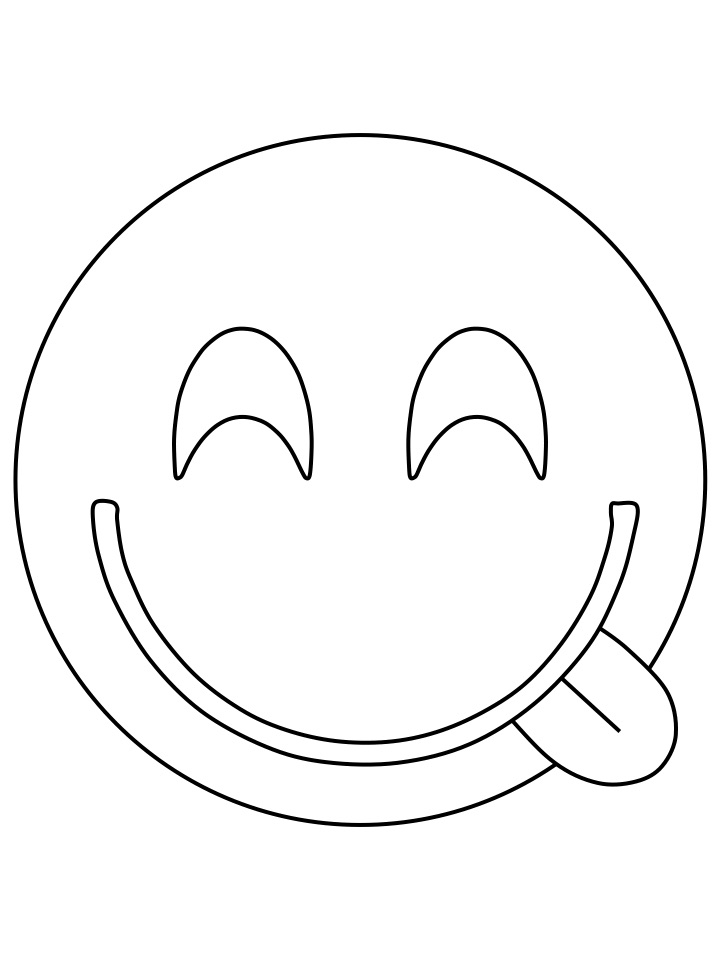简单有趣的 絵文字 儿童着色页 (子ども用印刷ぬりえ:絵文字)