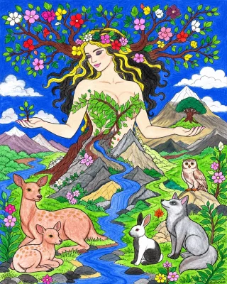Gaia, deusa primordial da Terra をぬった Bruno さんの作品