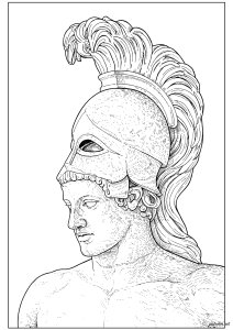 複雑なぬりえページ 古代ギリシャ 大人向け印刷用