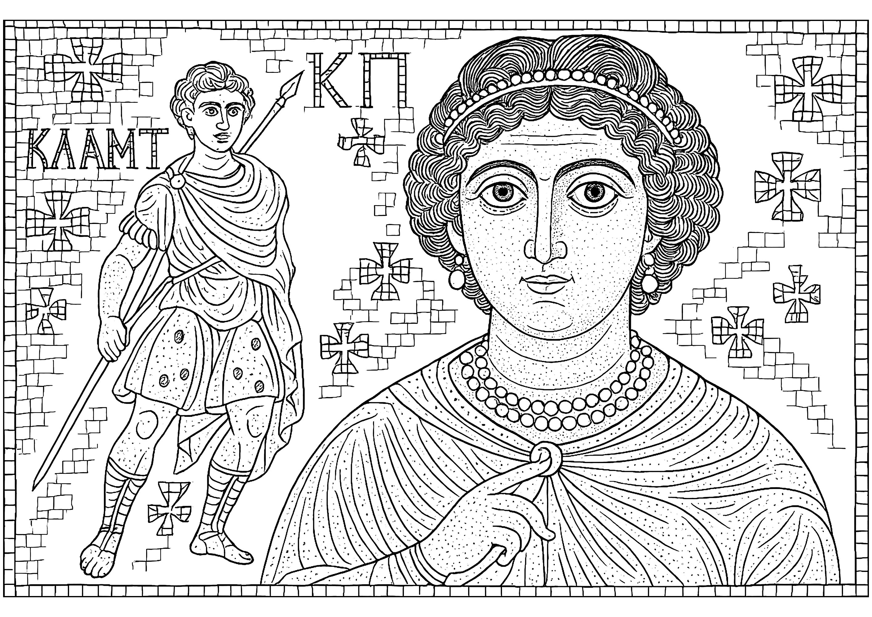 古代ギリシャ-35094 (ぬりえ 古代ギリシャ 大人向け印刷用)