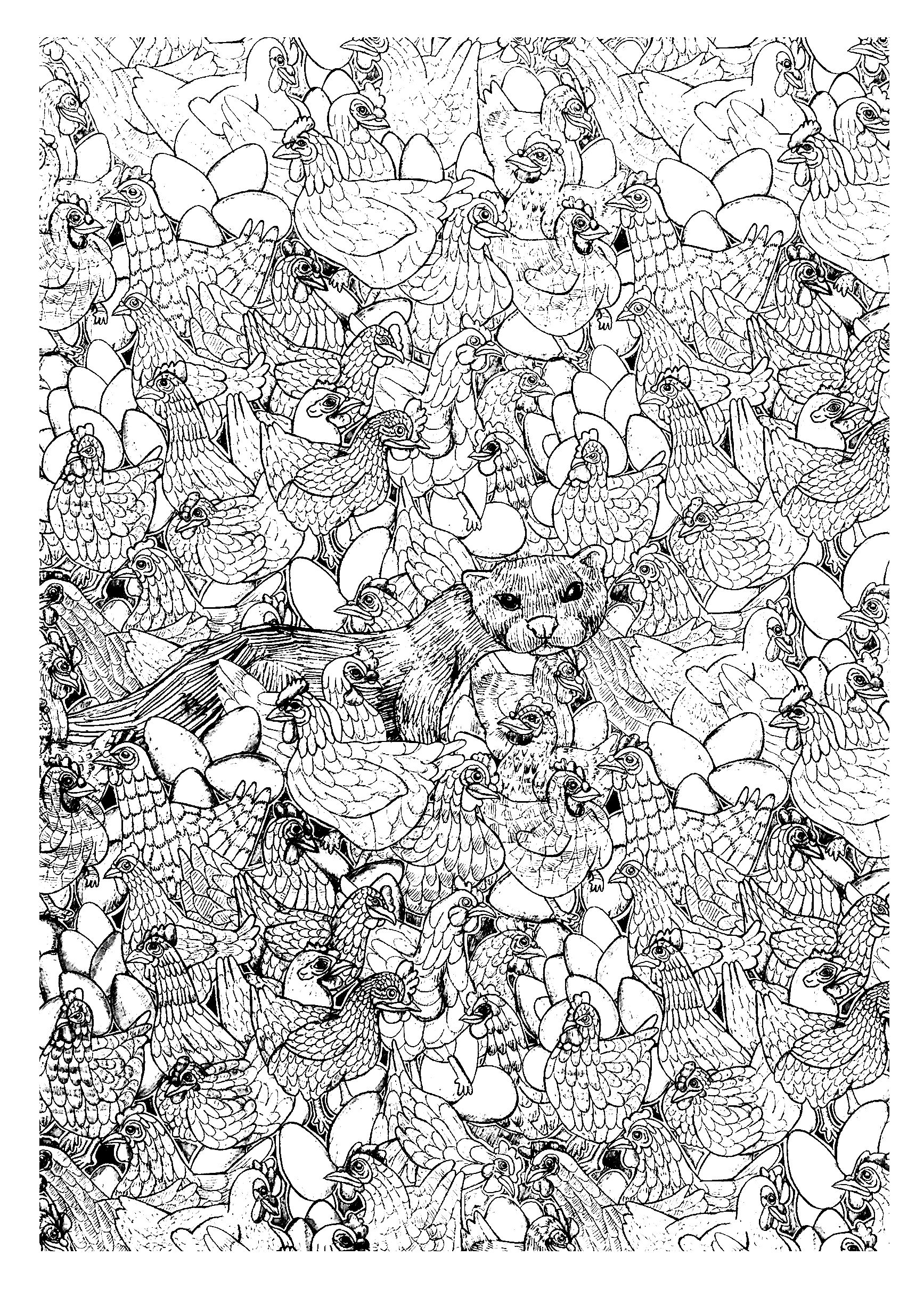 印刷して塗れる動物のぬりえイラスト (動物)