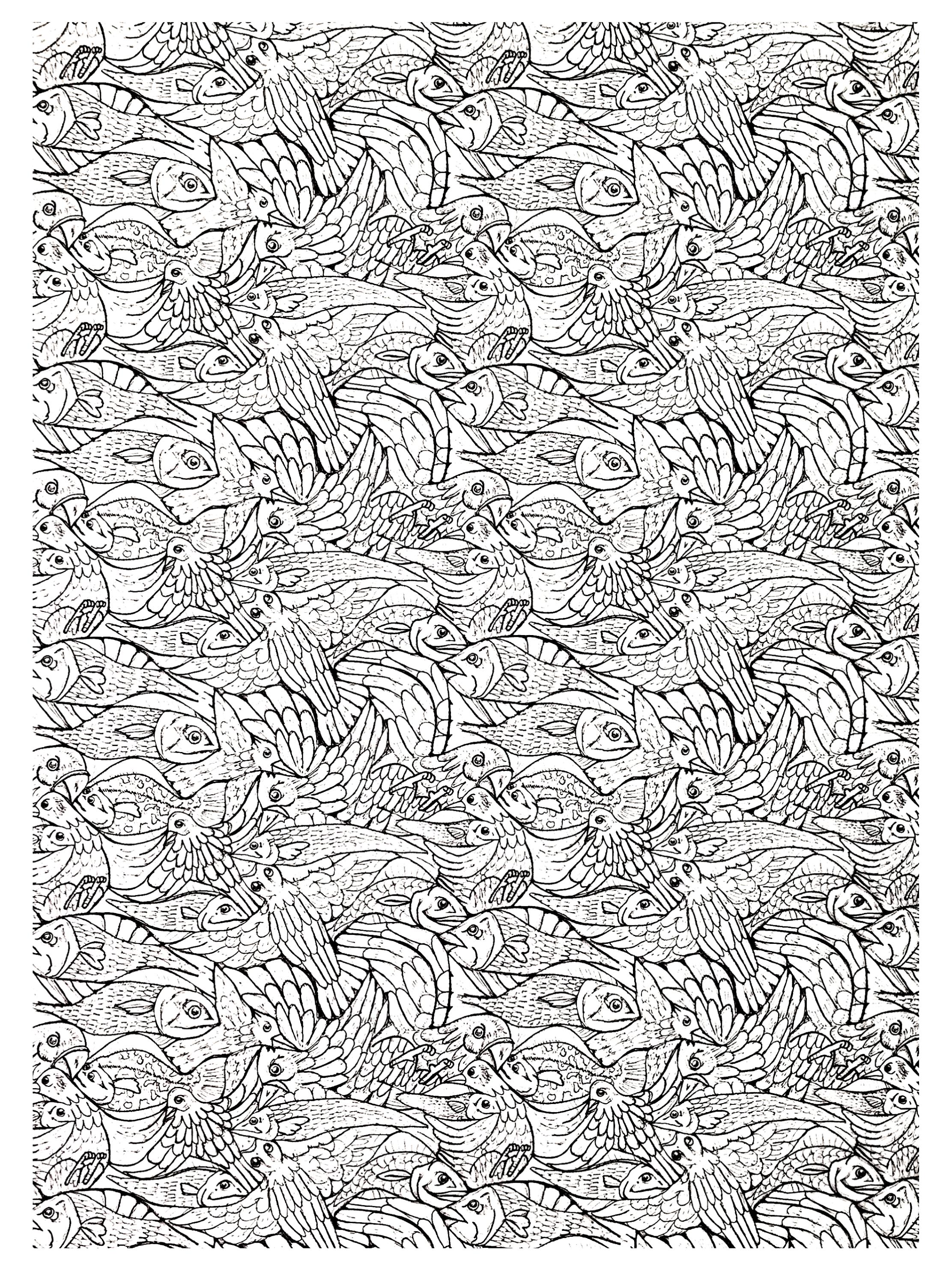 印刷して塗れるシンプルな動物のぬりえイラスト (動物)