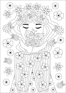 無料でダウンロードできるシンプルな抗ストレス / 禅のぬりえイラスト (ぬりえ 抗ストレス / 禅 印刷用)