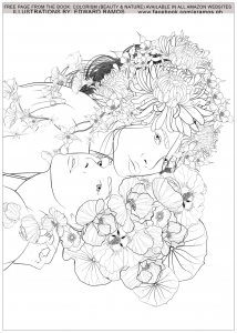 無料でダウンロードできる抗ストレス / 禅のぬりえイラスト (ぬりえ Edward Ramos 印刷用)