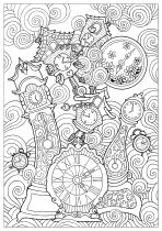 複雑なぬりえページ 抗ストレス / 禅 大人向け印刷用