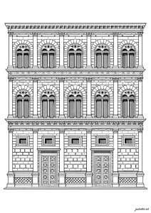 荘厳なルネサンス様式の建物のファサード