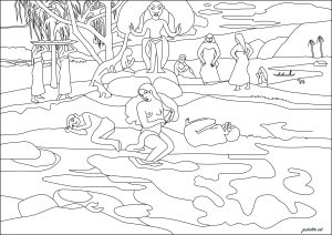 無料ダウンロード用の子ども向けシンプルな傑作のぬりえイラスト (ぬりえ 傑作 印刷用)