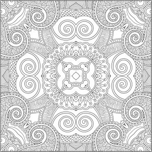 美しく細部まで描かれたアズレージョ (ぬりえ Azulejos 印刷用)