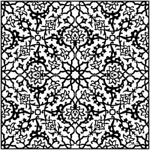 ダーク・アズヘロ (ぬりえ Azulejos 印刷用)