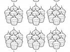 ダウンロード用のカップケーキのぬりえイラスト (ぬりえ カップケーキ 印刷用)