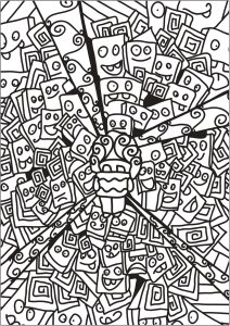 無料ダウンロード用の子ども向けシンプルな落書きアート / 落書きのぬりえイラスト (ぬりえ 落書きアート / 落書き 印刷用)