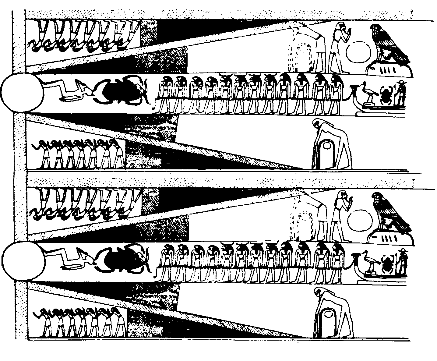 無料でエジプトと象形文字の子ども向けぬりえイラスト (エジプトと象形文字)