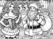 ぬりえページ クリスマス 大人向け印刷用