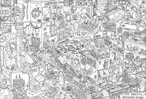 印刷して塗れるシンプルな分類不能のぬりえイラスト (ぬりえ 分類不能 印刷用)
