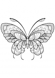 ダウンロード用の蝶と昆虫のぬりえイラスト (ぬりえ 蝶と昆虫 印刷用)