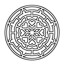子ども向け- Mandalas (Kids)の無料ぬりえイラスト