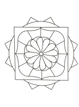 ダウンロード用の- Mandalas (Kids)のぬりえイラスト
