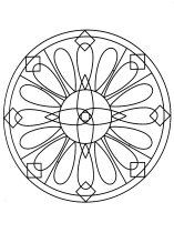 無料の子ども向け- Mandalas (Kids)のぬりえイラスト