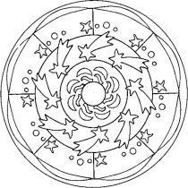 無料で印刷できる- Mandalas (Kids)のぬりえイラスト
