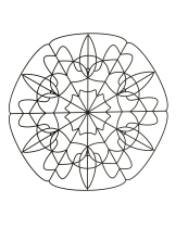 無料の子ども向け- Mandalas (Kids)のぬりえイラスト