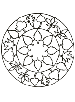 無料ダウンロード用の子ども向けシンプルな- Mandalas (Kids)のぬりえイラスト