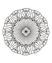 無料で印刷して塗れる- Mandalas (Kids)のぬりえイラスト